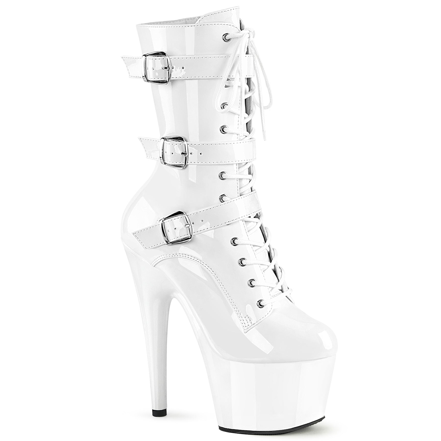 Pleaser   ADORE-1043 Wht Pat/Wht Pat