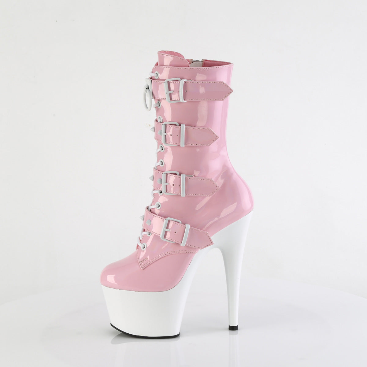 Pleaser   ADORE-1046TT B. Pink Holo Pat/Wht