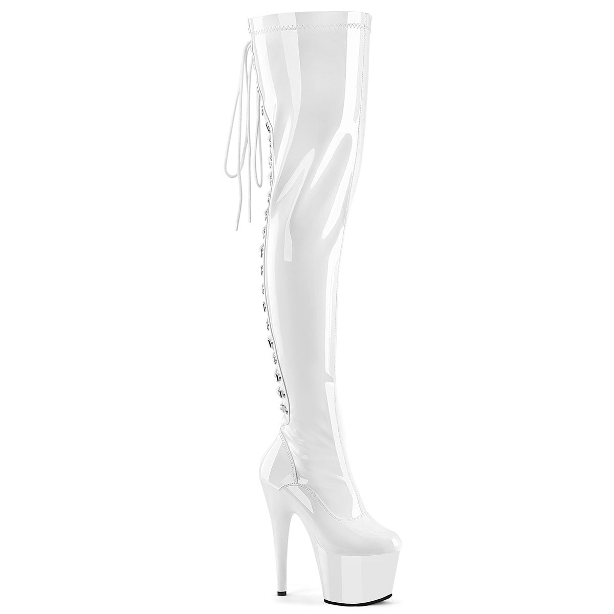 Pleaser   ADORE-3063 Wht Str Pat/Wht