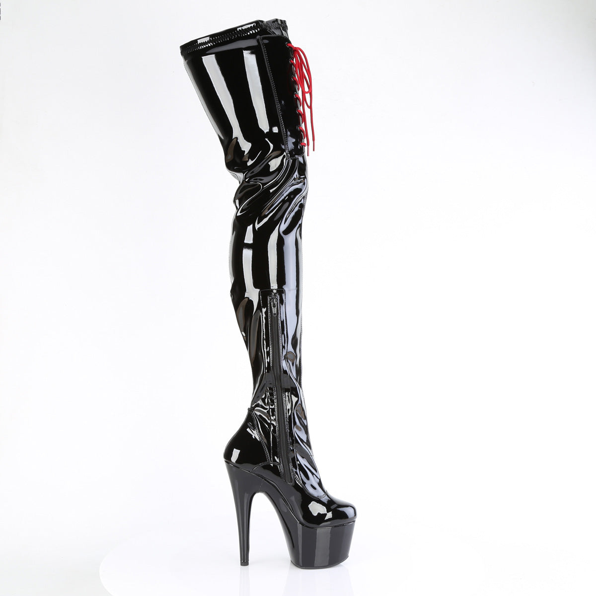 Pleaser   ADORE-4001WR Blk Stretch Pat/Blk