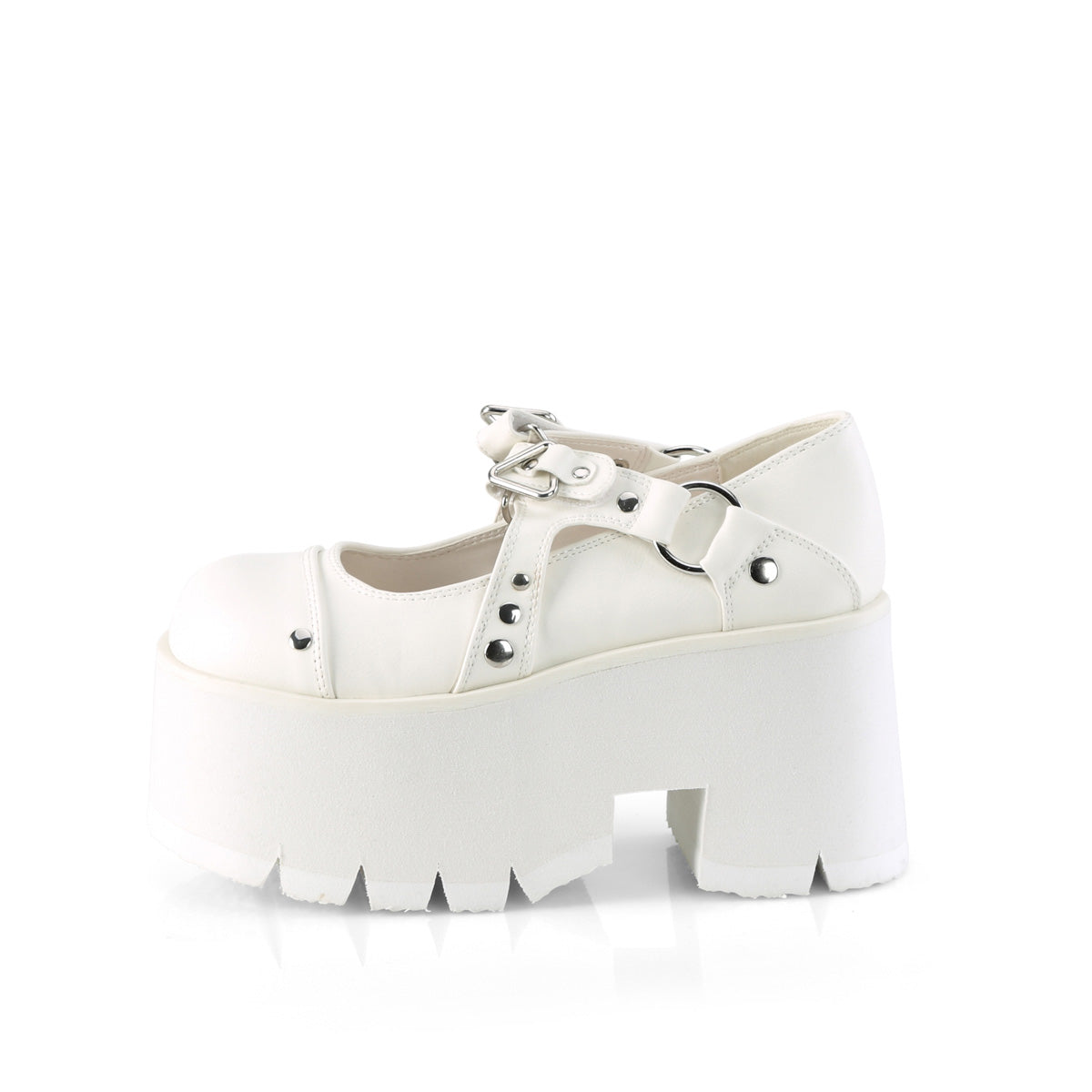 DemoniaCult  Pumps ASHES-33 Wht Vegan Leather