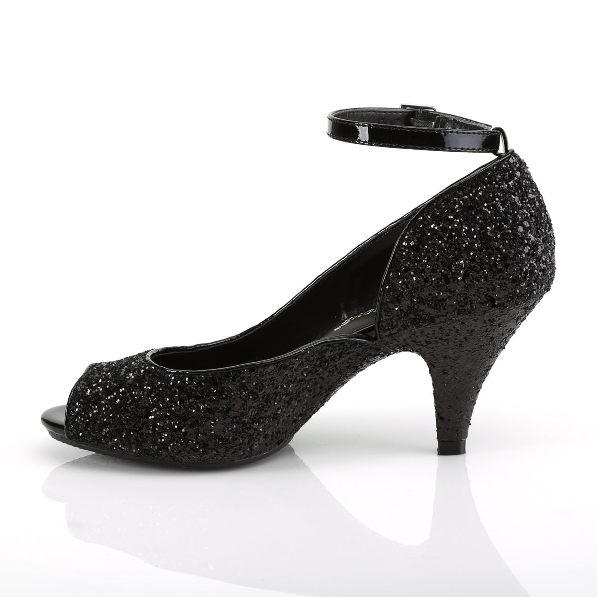 Fabulicious Damen Sandalen BELLE-381g BLK Glitter / BLK Glitter