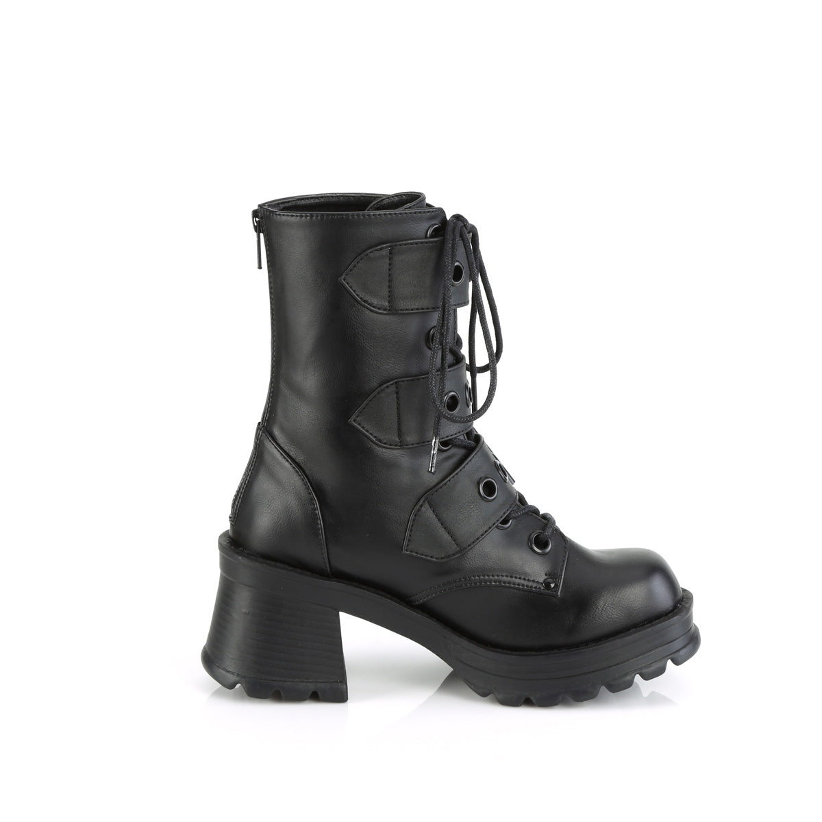 DemoniaCult  Ankle Boots BRATTY-118 Blk Vegan Leather