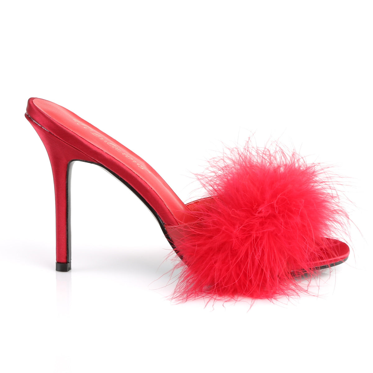 Fabulicious Womens Sandals CLASSIQUE-01F Red Pu-Fur