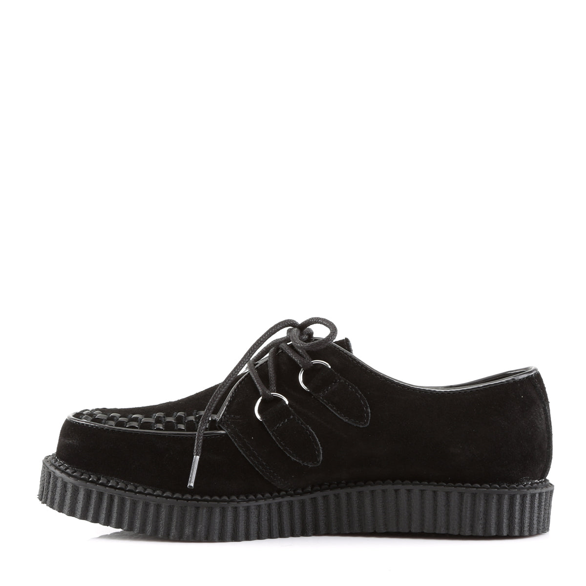 DemoniaCult Herren -Niederschuh CREEPER-602s blk Wildleder