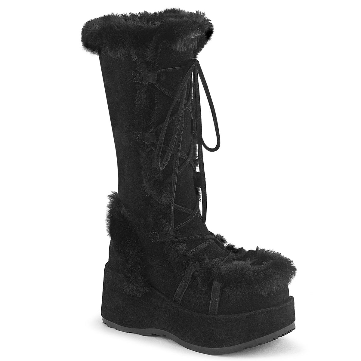 DemoniaCult   Cubby-311 Blk Vegan Wildleder