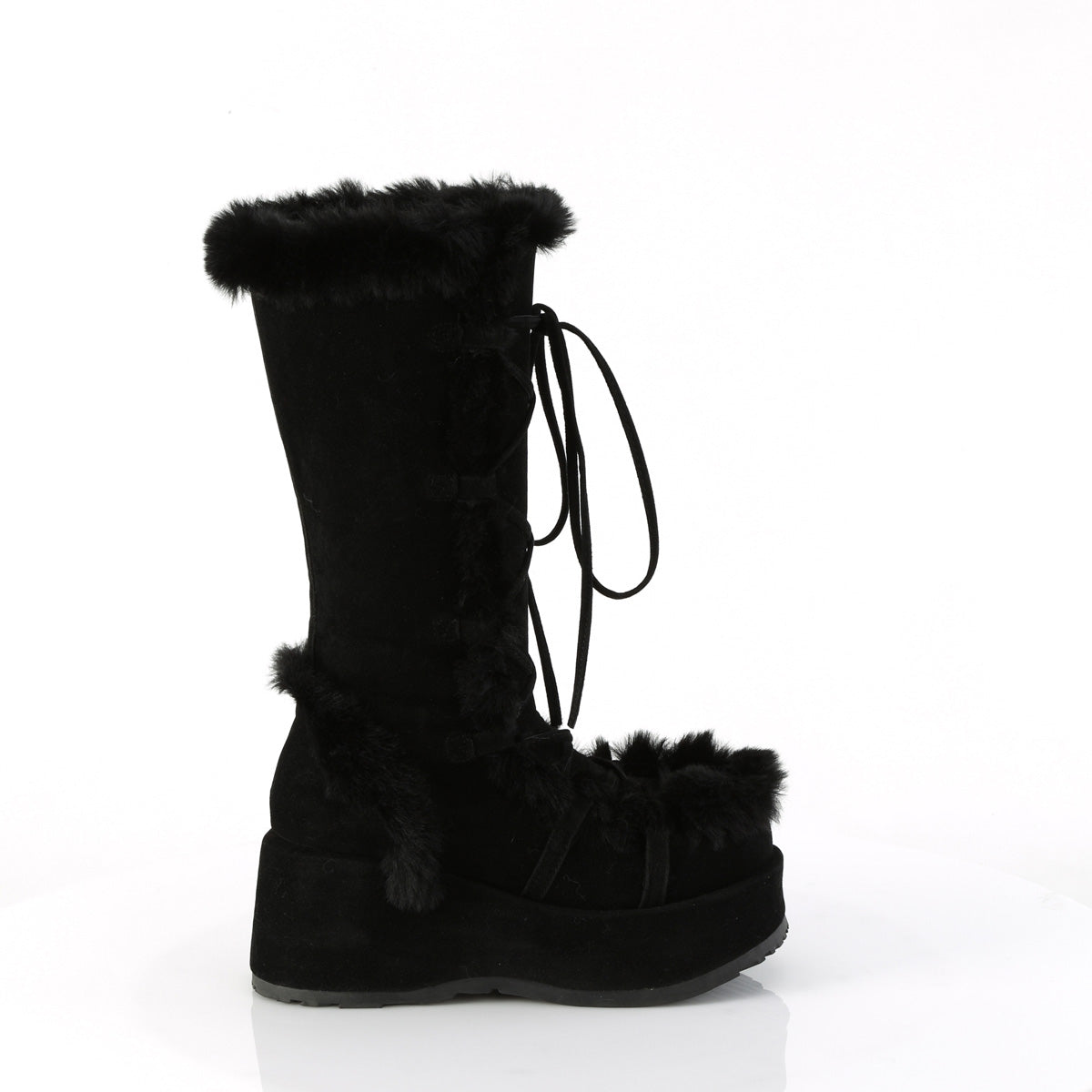 DemoniaCult   Cubby-311 Blk Vegan Wildleder