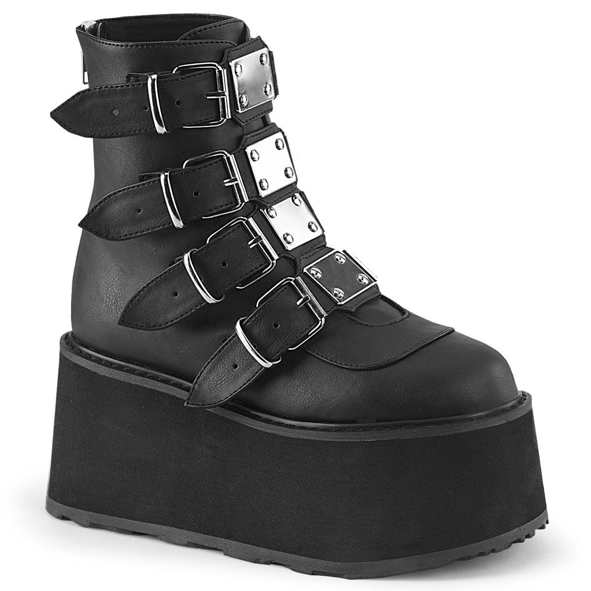 DemoniaCult  Stiefeletten DAMNED-105 BLK Vegan Leder