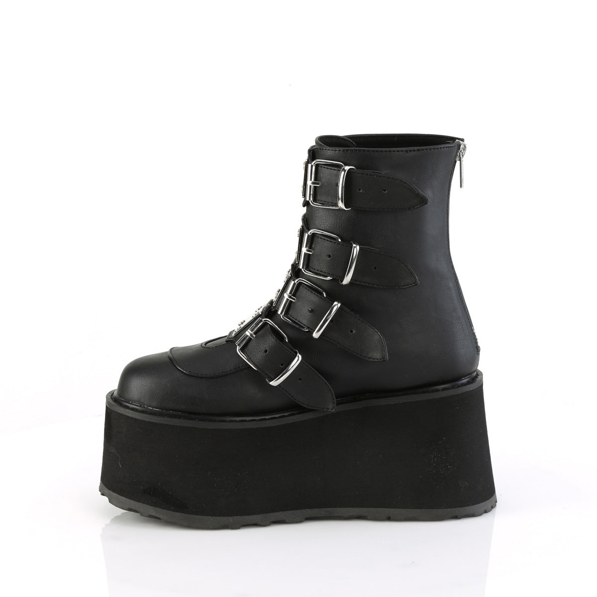 DemoniaCult  Stiefeletten DAMNED-105 BLK Vegan Leder