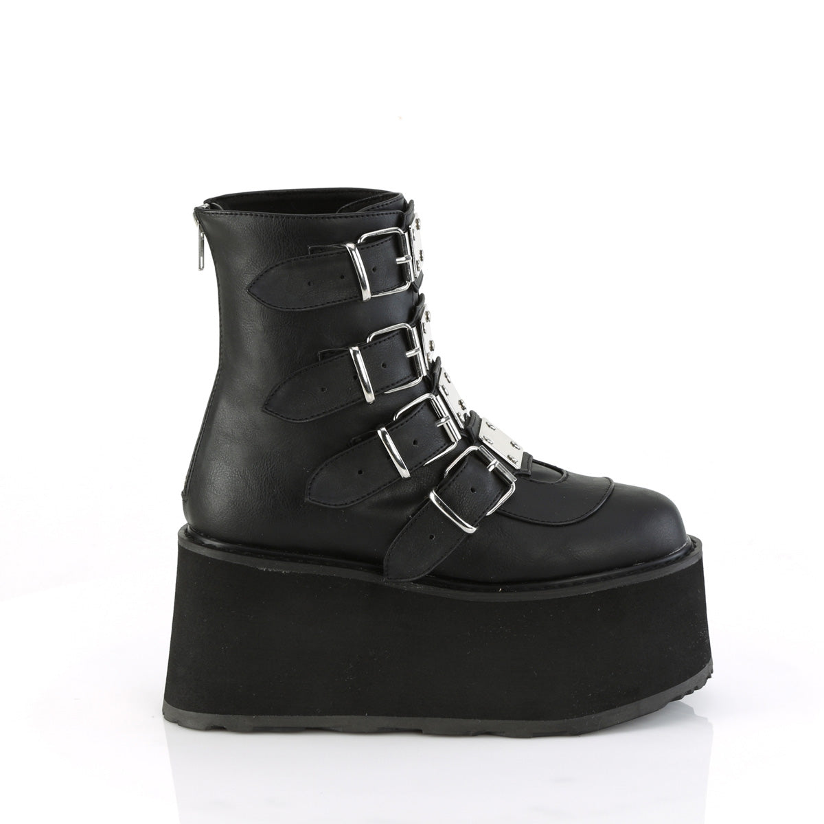 DemoniaCult  Stiefeletten DAMNED-105 BLK Vegan Leder