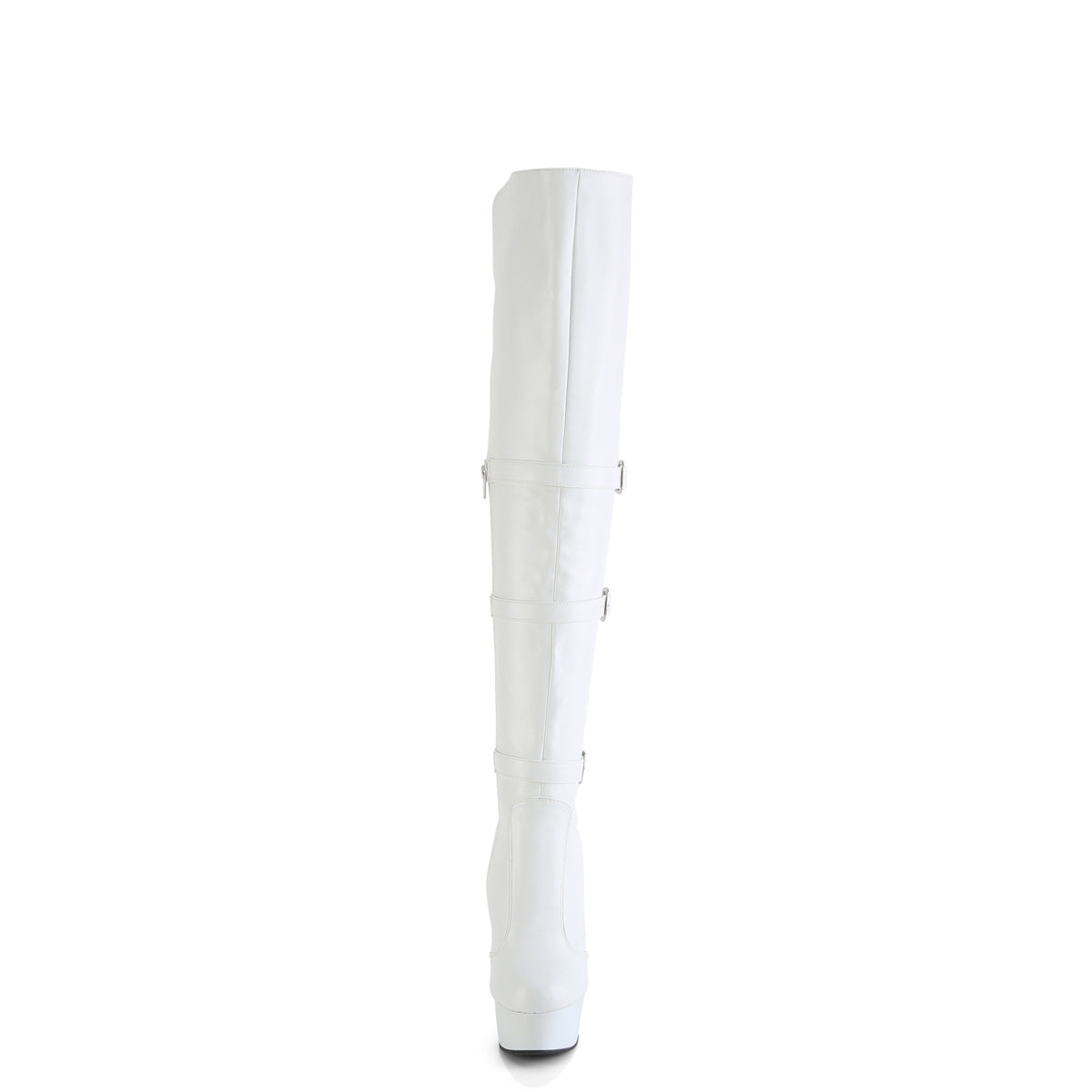 Pleaser   DELIGHT-3018 WHT STR. Kunstleder/WHT Matte