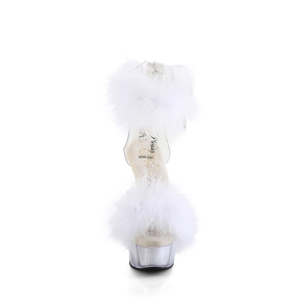 Pleaser   DELIGHT-624F Clr-Wht Fur/M