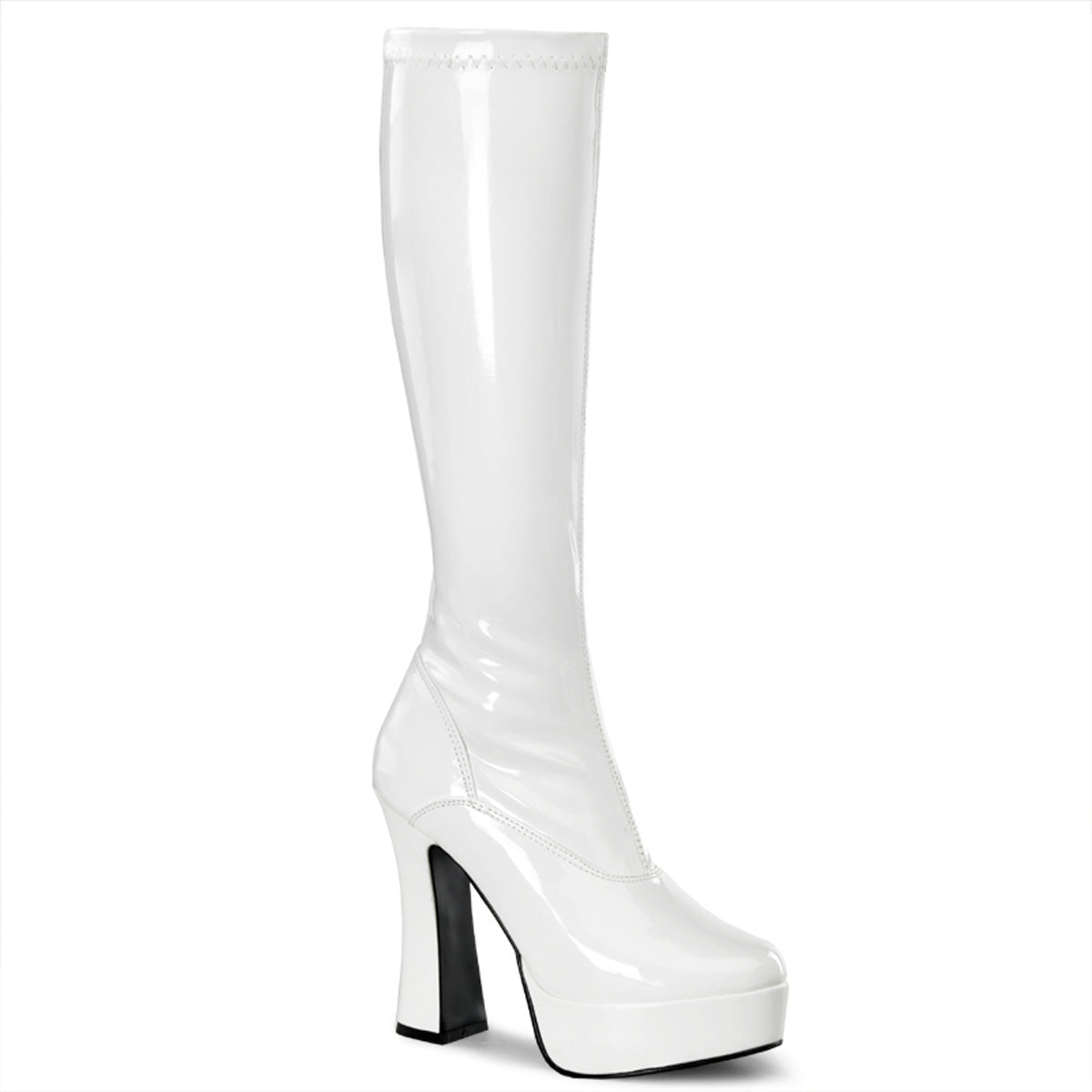 Pleaser Womens Boots. ELECTRA-2000Z WHT STR Pat