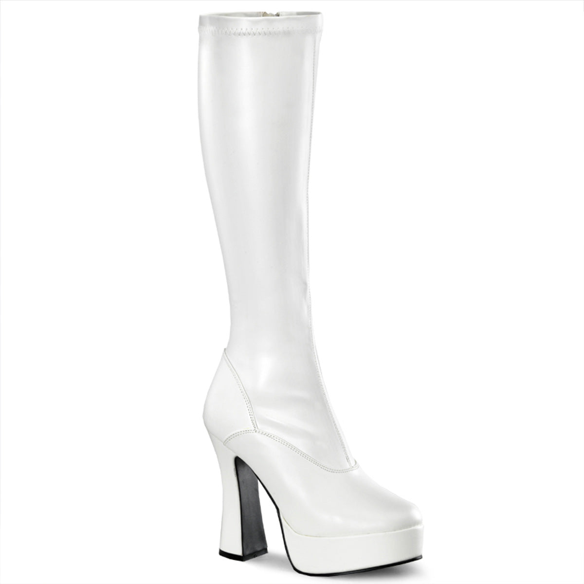 Pleaser Womens Boots. ELECTRA-2000Z WHT Str Faux Leder