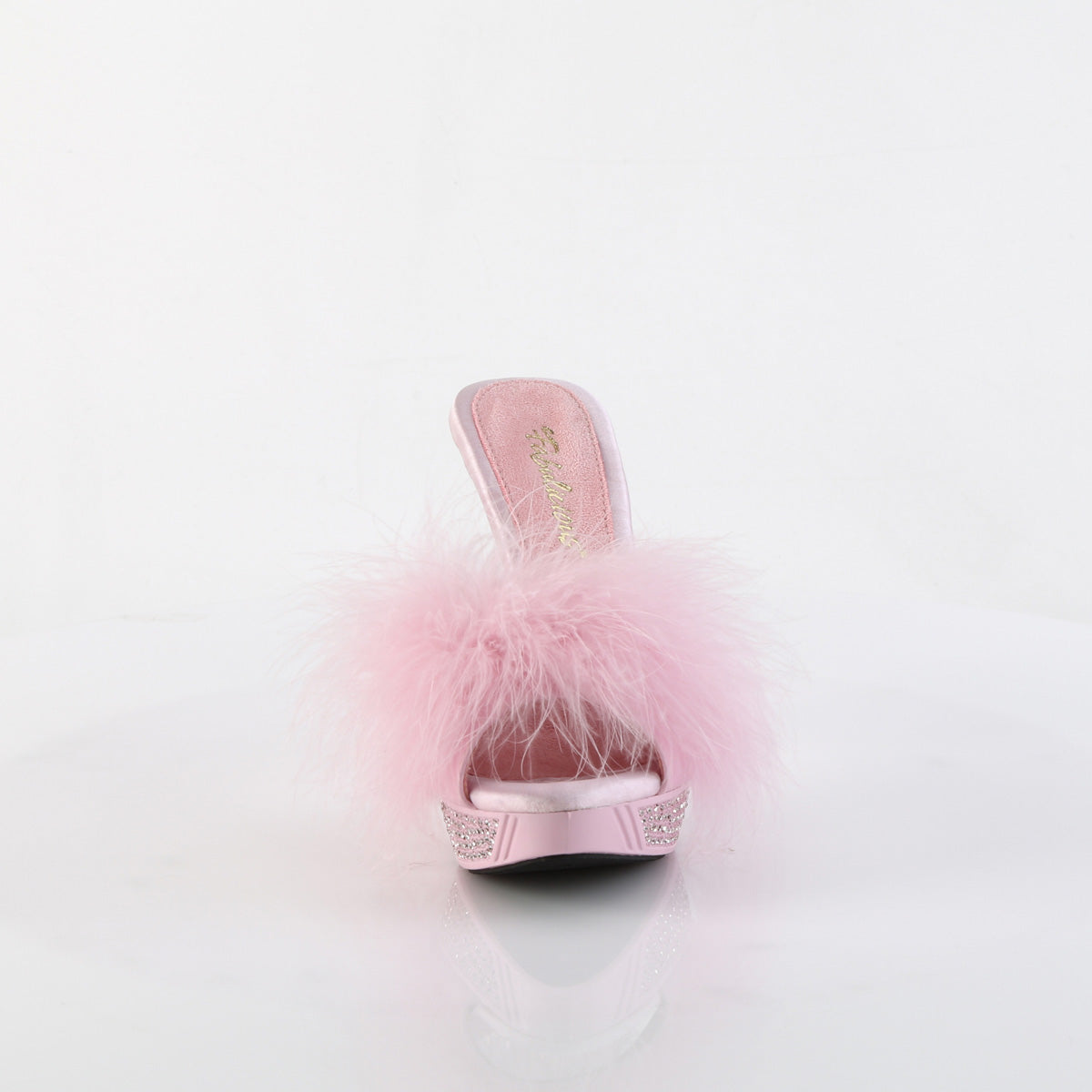 Fabulicious   ELEGANT-401f B. Pink Marabou-Faux Leder/b. Rosa