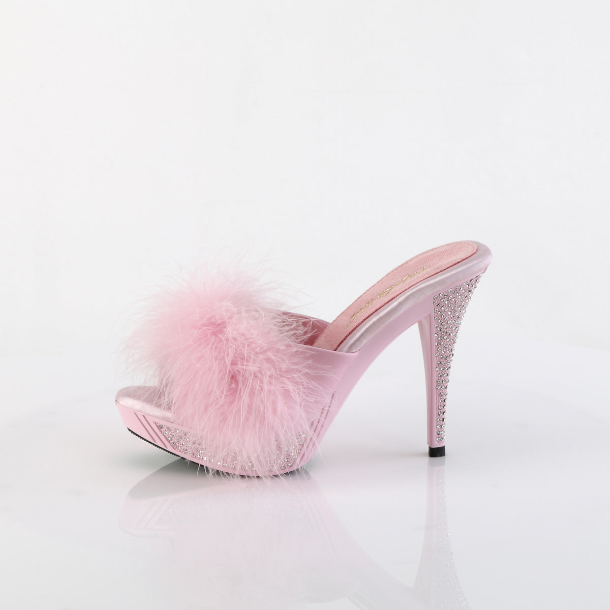 Fabulicious   ELEGANT-401f B. Pink Marabou-Faux Leder/b. Rosa