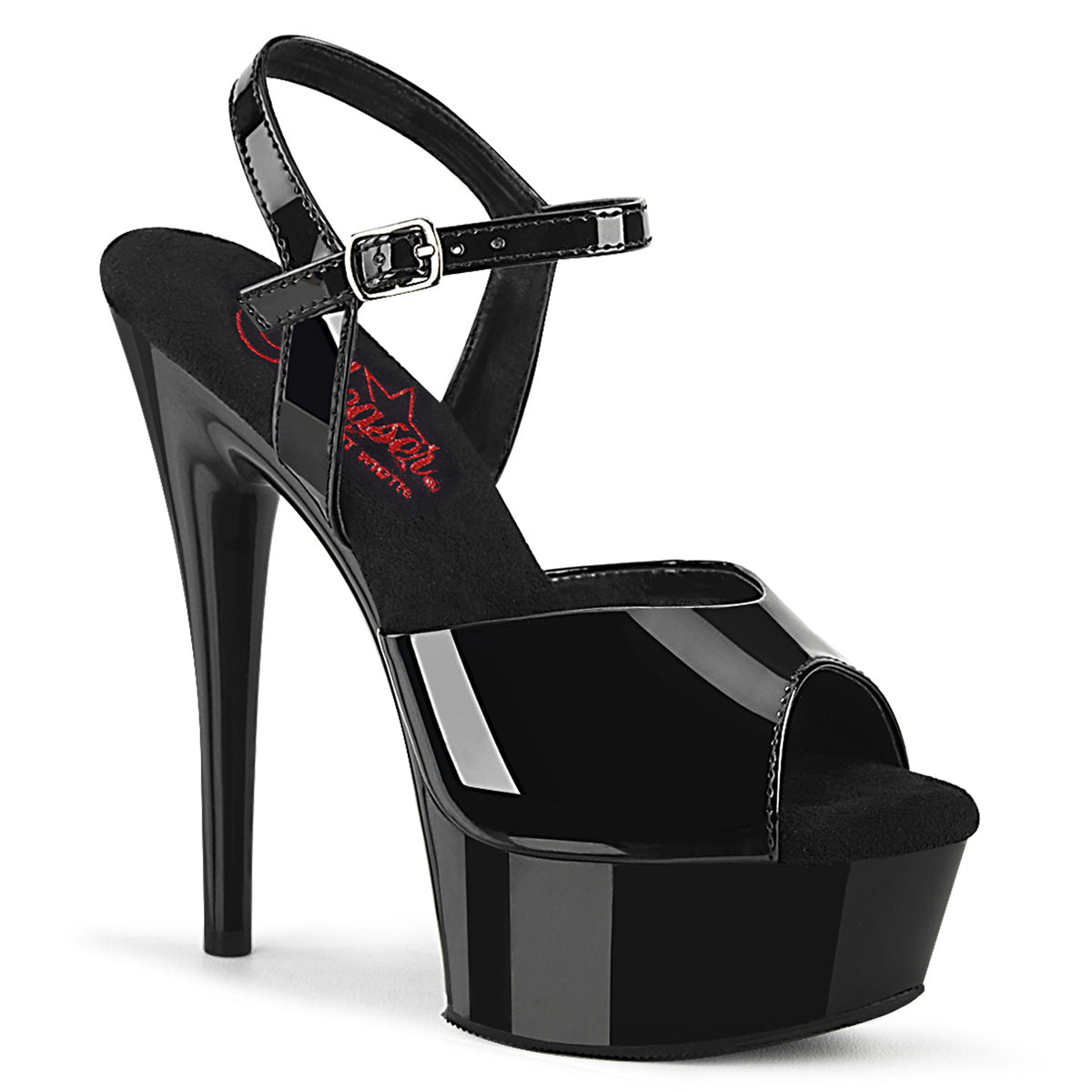 Pleaser  Sandals EXCITE-609 Blk Pat/Blk