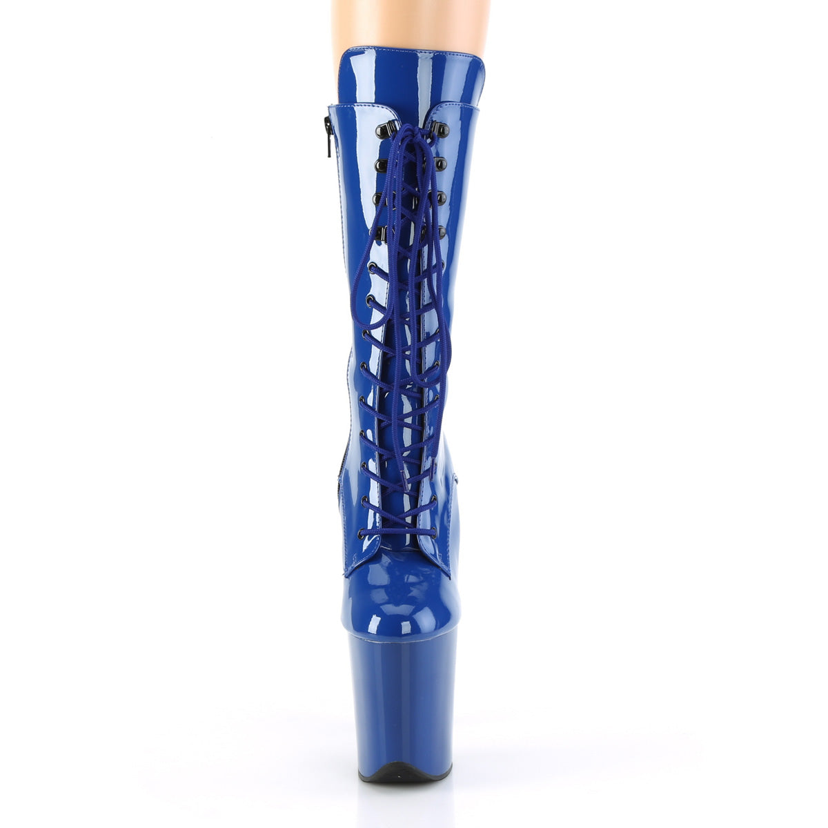 Pleaser Damen Knöchelstiefel FLAMINGO-1050 Royal Blue Pat / Royal Blue