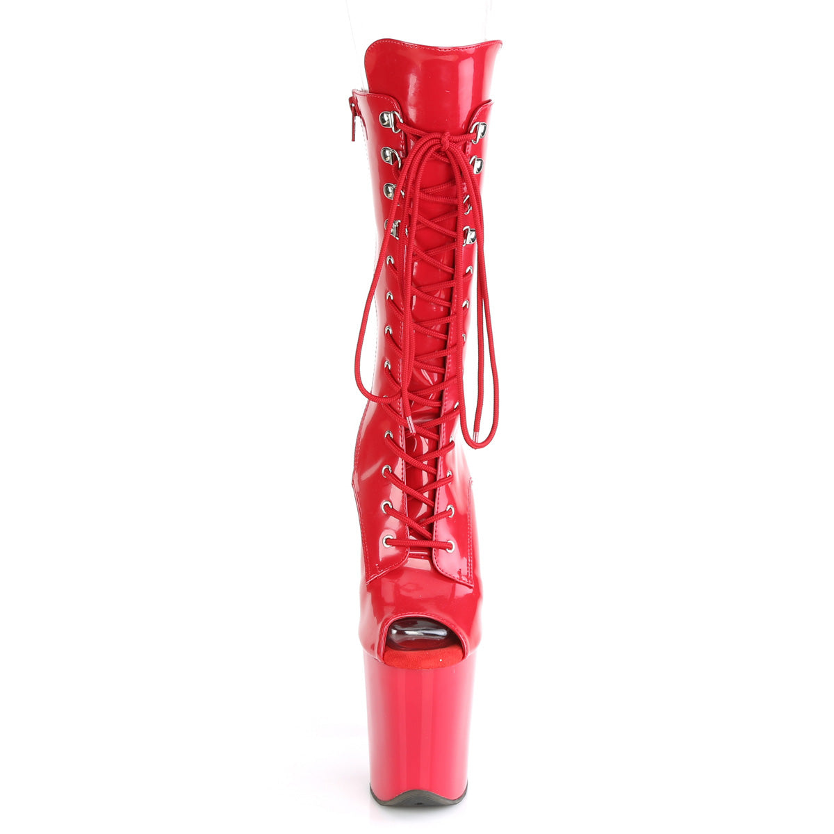 Pleaser Damen Knöchelstiefel FLAMINGO-1051 rot pat / rot