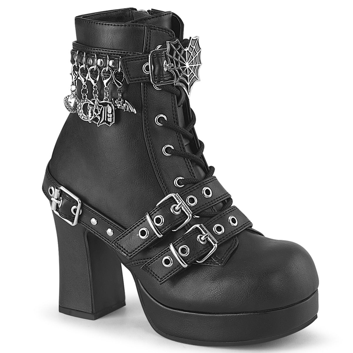 DemoniaCult   GOTHIKA-66 Blk Vegan Leather