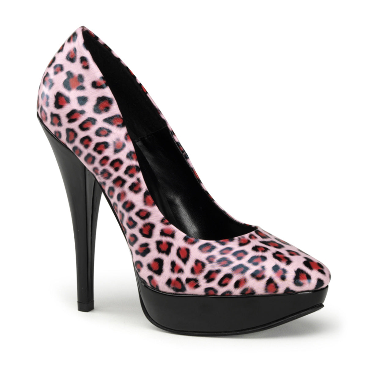 Pin Up Couture Womens Pumps HARLOW-01 B. Pink Pu (Cheetah Print)