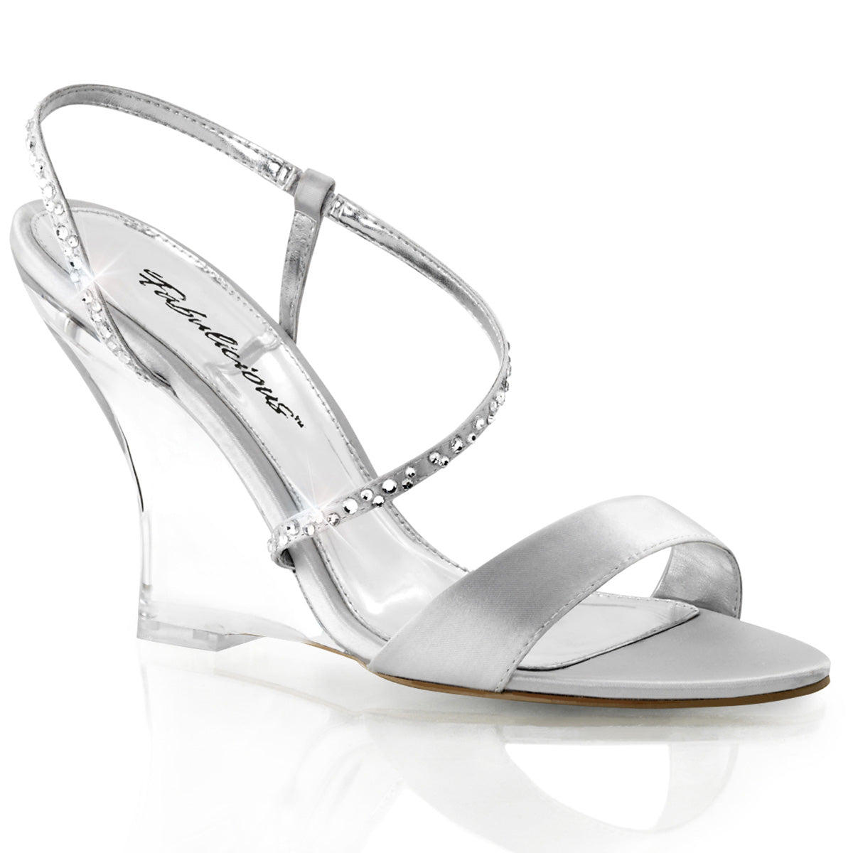 Fabulicious Damen Sandalen LOVELY-417 SLV Satin / CLR