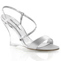 Fabulicious Womens Sandals LOVELY-417 Slv Satin/Clr