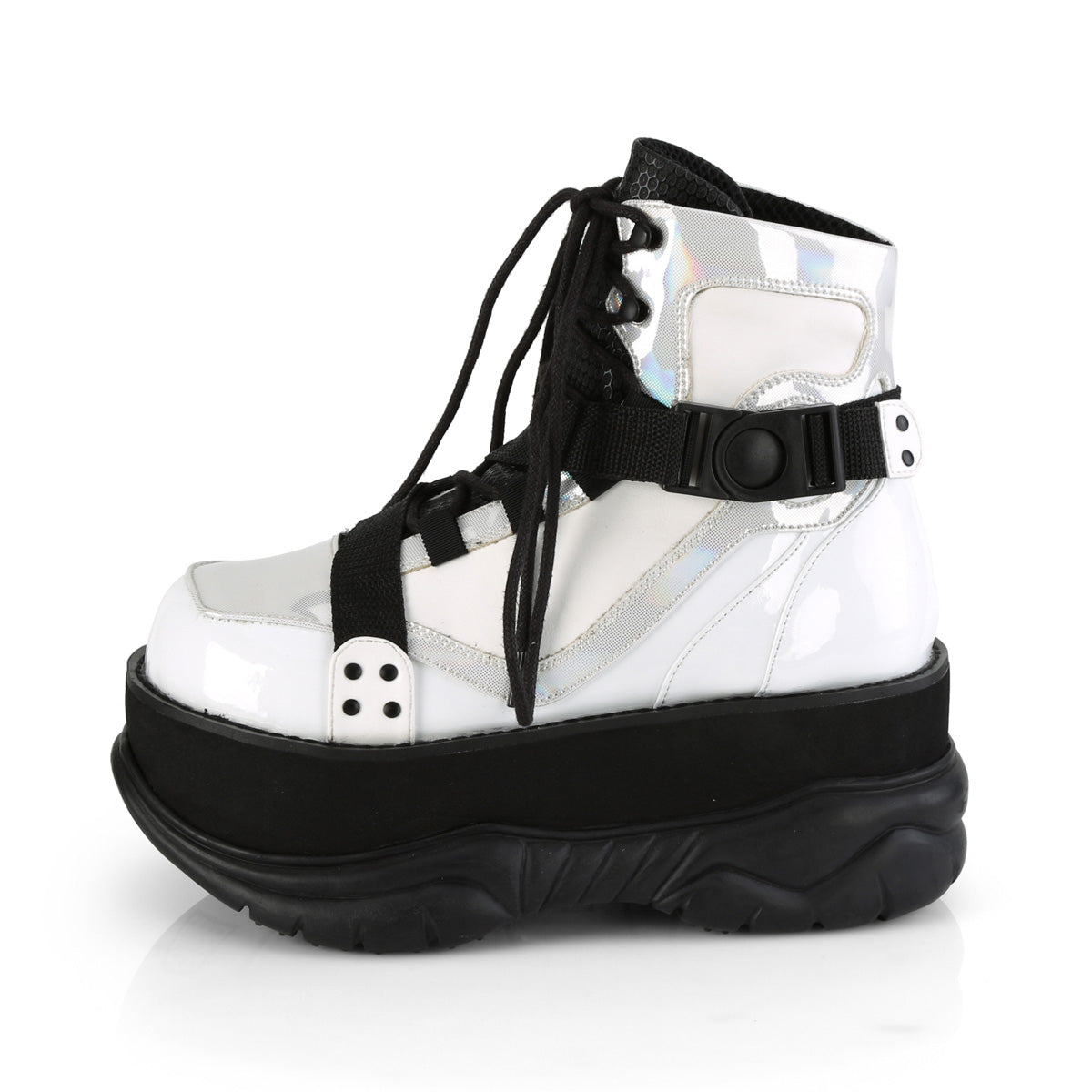 DemoniaCult Herrenstiefel NEPTUNE-181 WHT Vegan Leder Multi