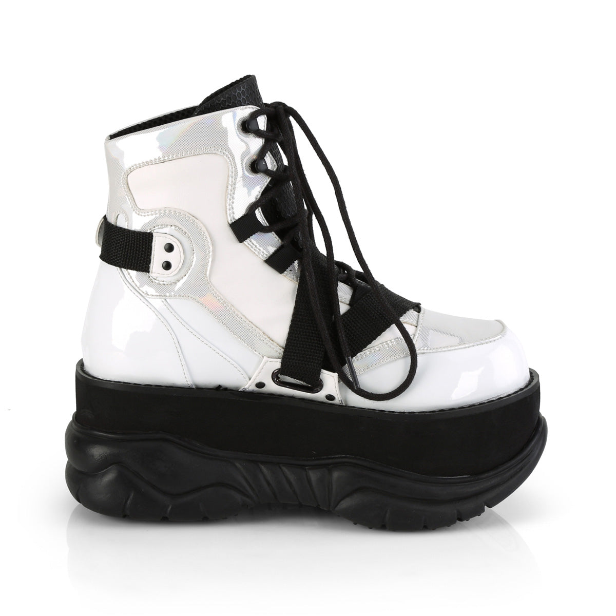 DemoniaCult Herrenstiefel NEPTUNE-181 WHT Vegan Leder Multi