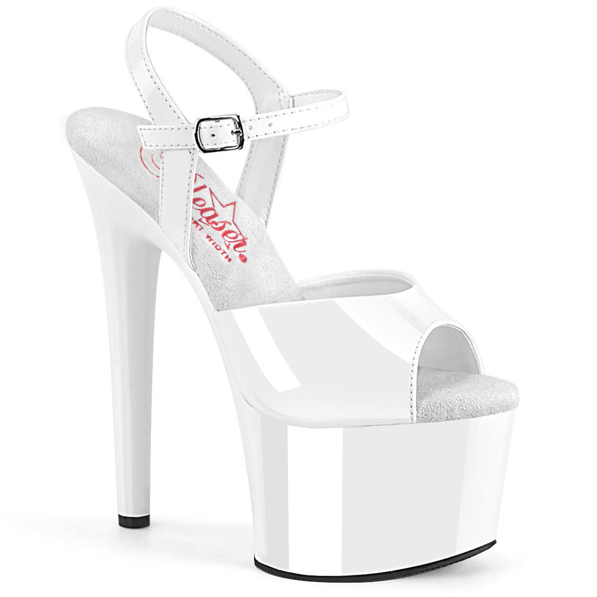 Pleaser  Sandals PASSION-709 Wht Pat/Wht