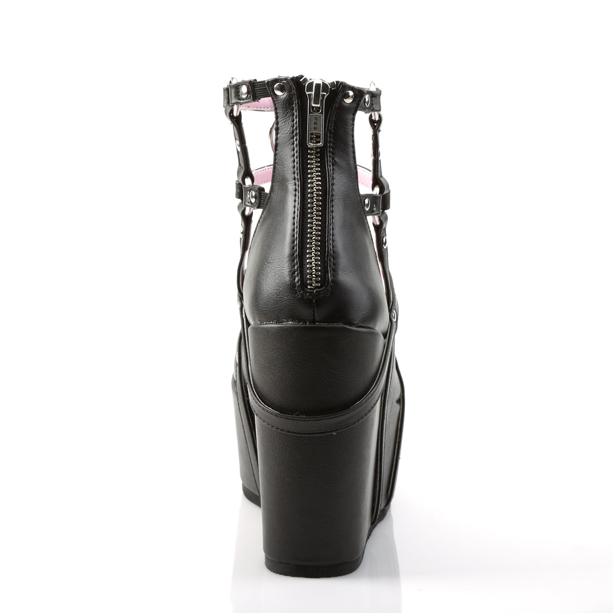 DemoniaCult Damenknöchelstiefel POISON-25-1 BLK Vegan Leder