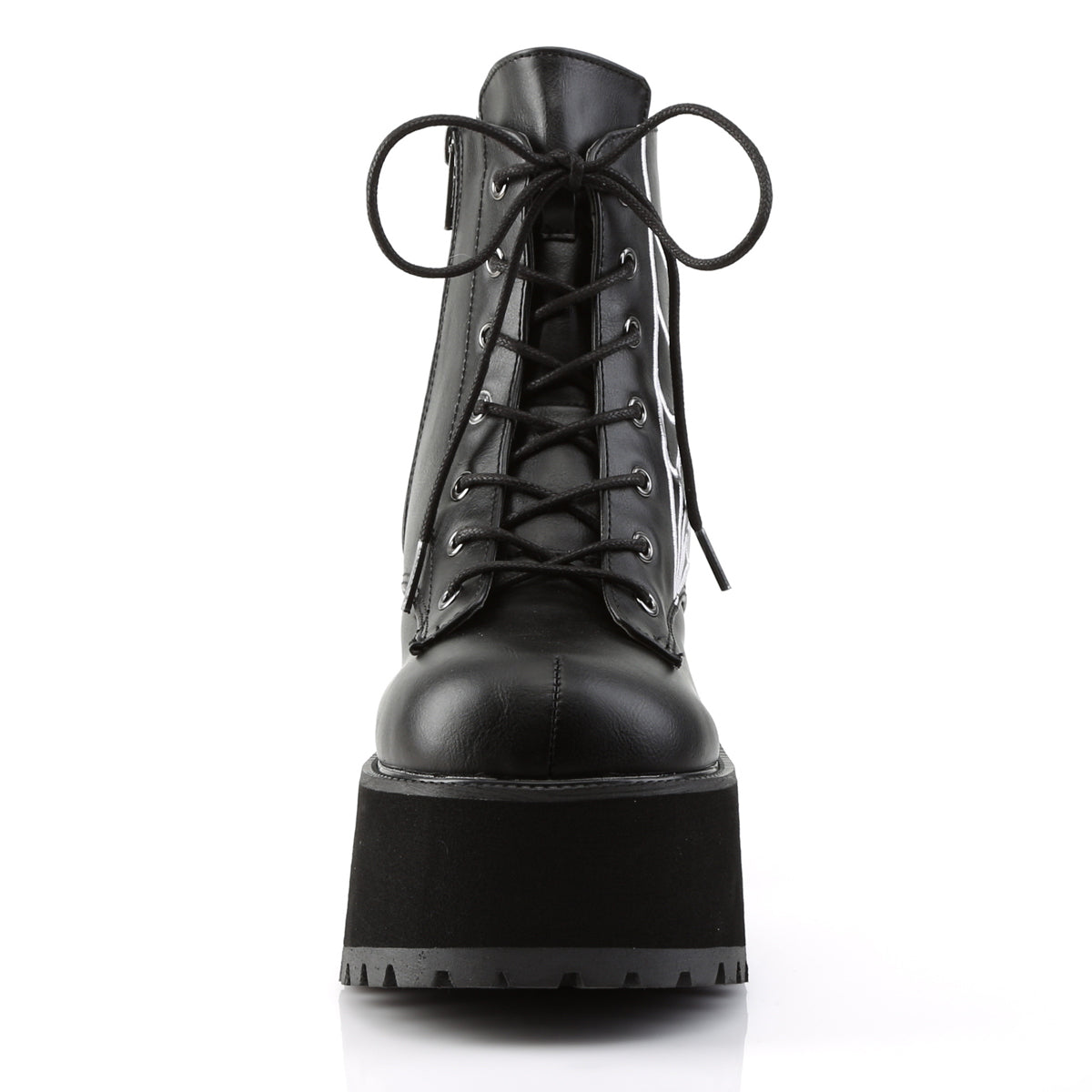 DemoniaCult Damenknöchelstiefel RANGER-105 BLK Vegan Leder