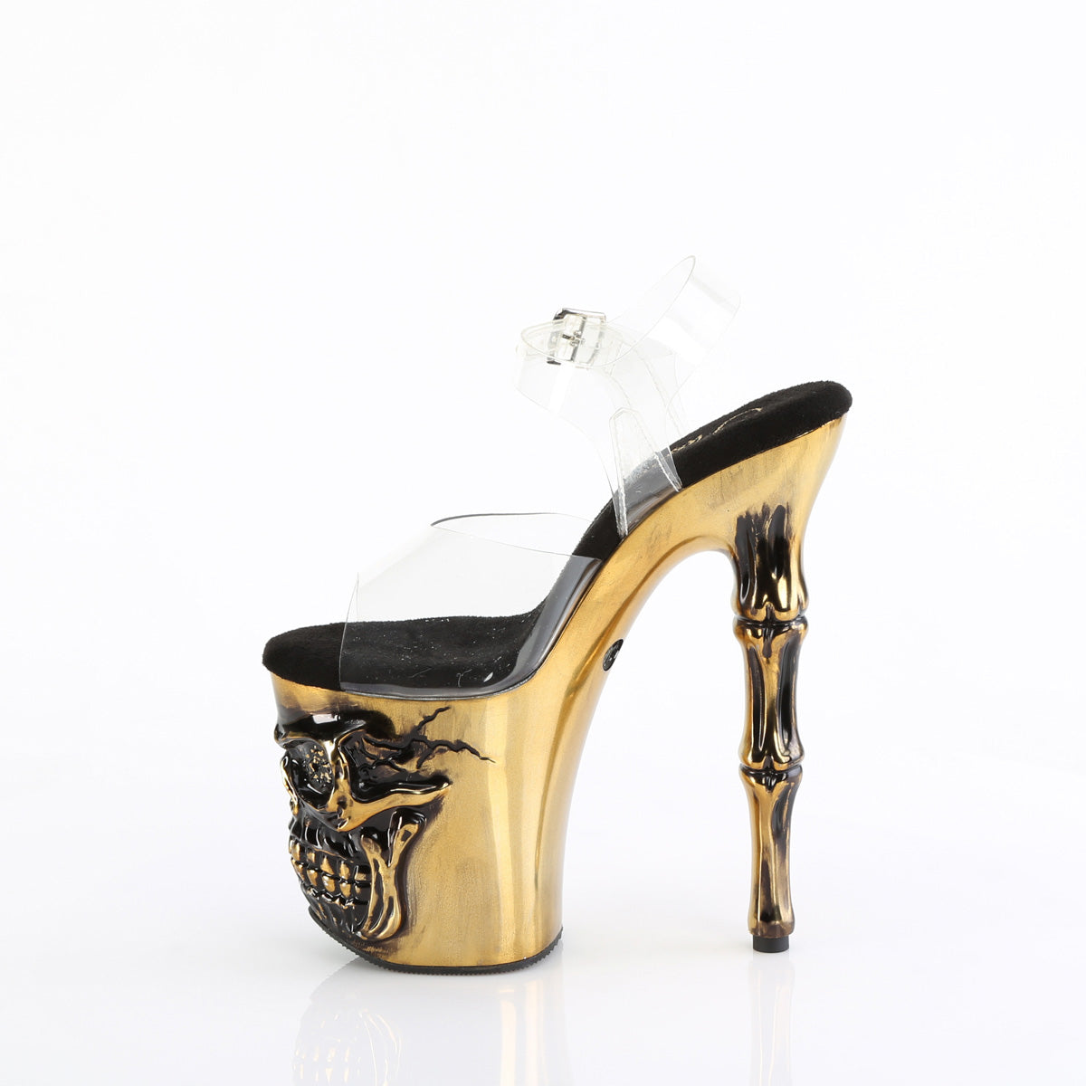 Pleaser  Sandals RAPTURE-808-LT Clr/Satin Brass Chrome