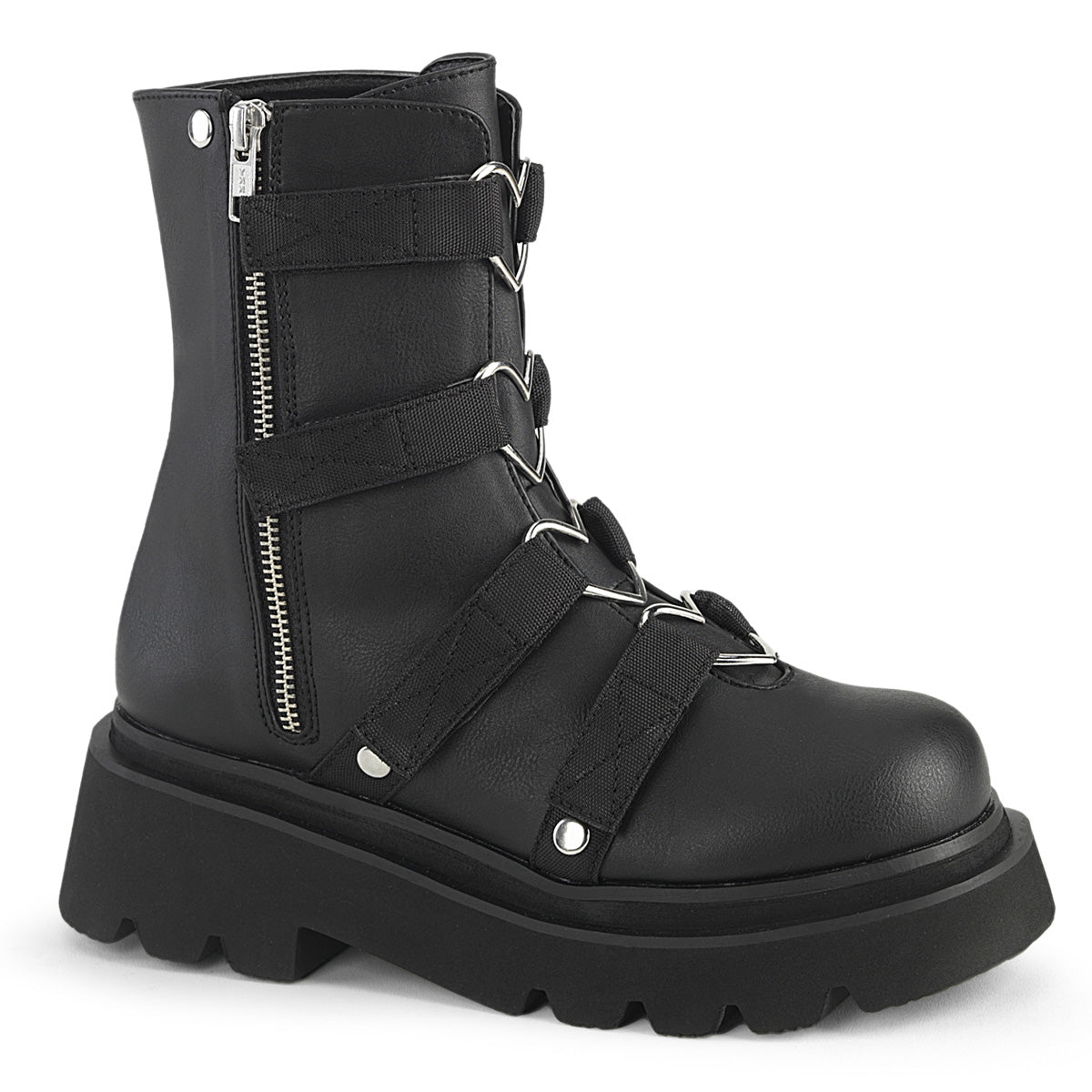 DemoniaCult  Stiefeletten RENEGADE-50 BLK Vegan Leder-Nylon