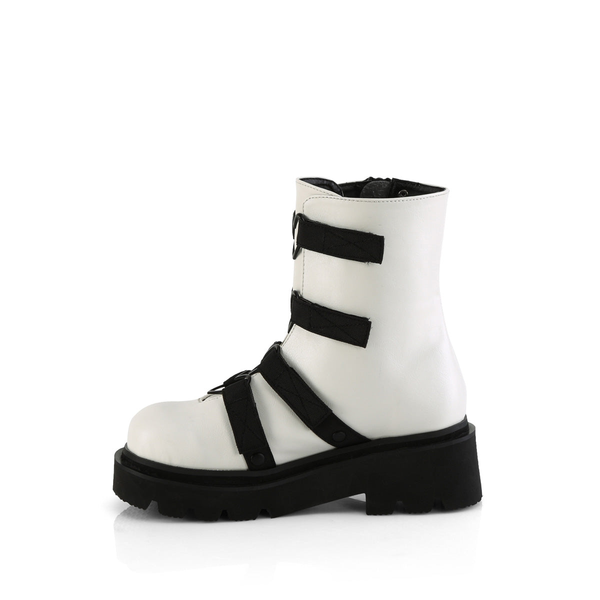 DemoniaCult   RENEGADE-50 WHT Vegan Leder-Nylon