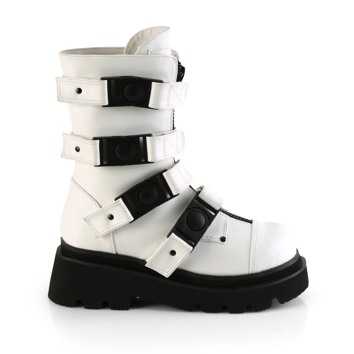 DemoniaCult  Boots RENEGADE-55 Wht Vegan Leather