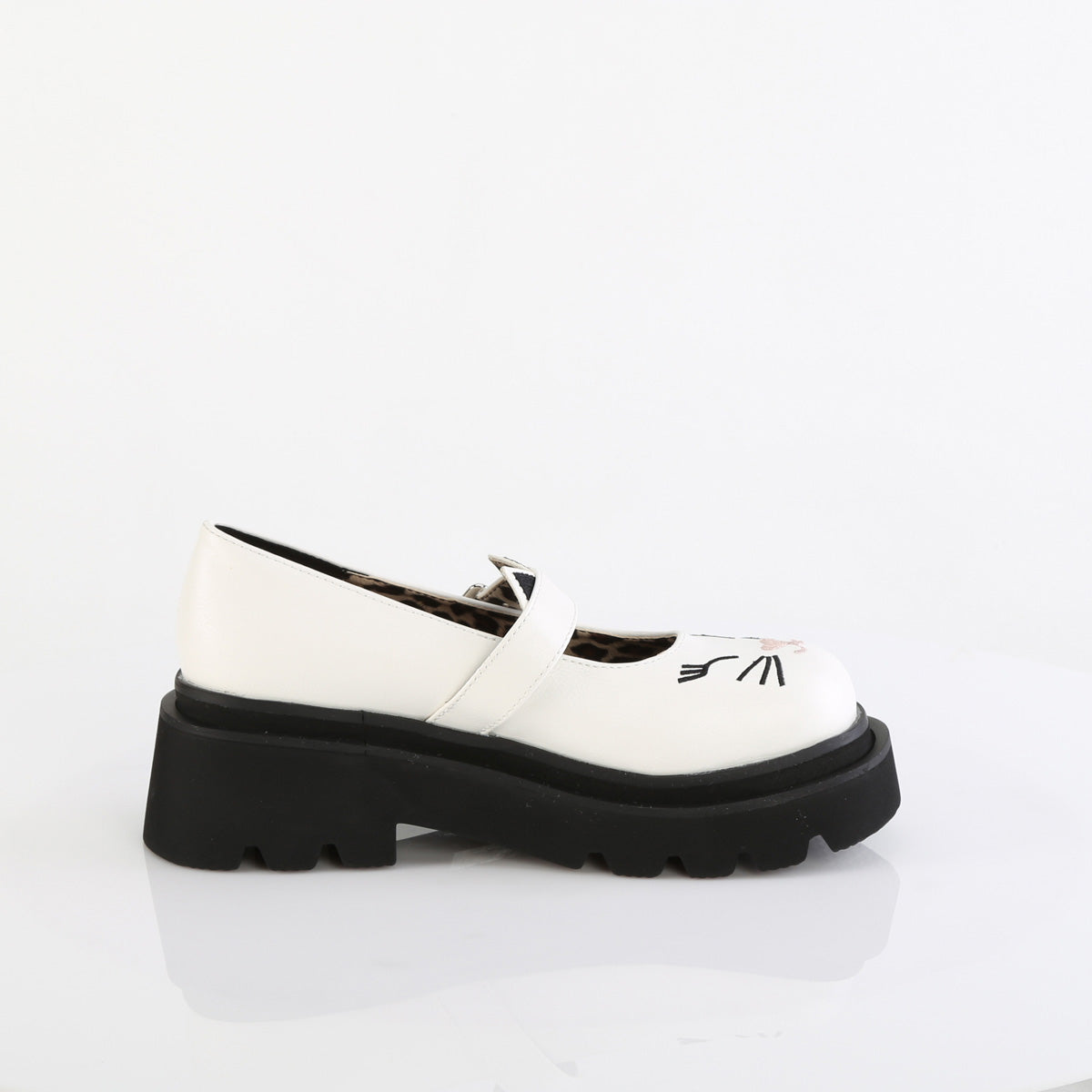 DemoniaCult   RENEGADE-56 Wht Vegan Leather