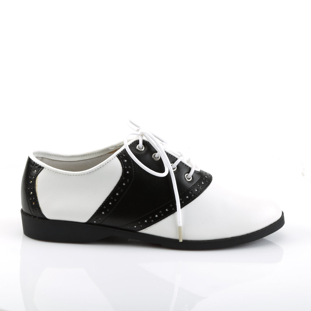 Funtasma Womens Pumps SADDLE-50 Blk-Wht Pu