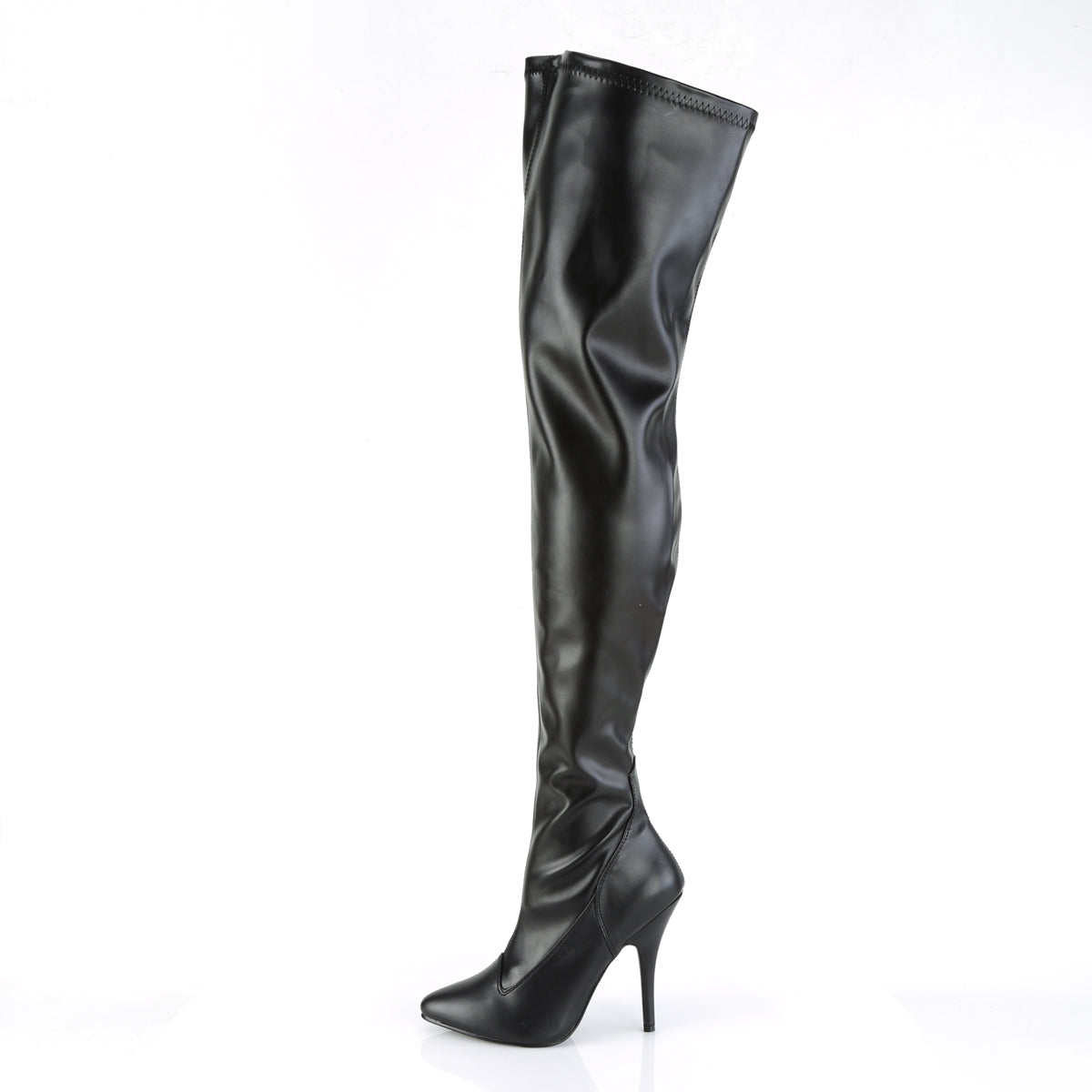 Pleaser Womens Boots. SEDUCE-3000 BLK Str Faux Leder