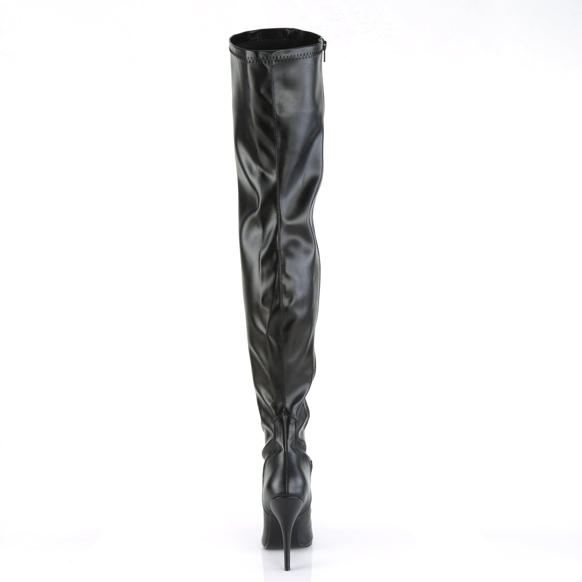 Pleaser Womens Boots. SEDUCE-3000 BLK Str Faux Leder