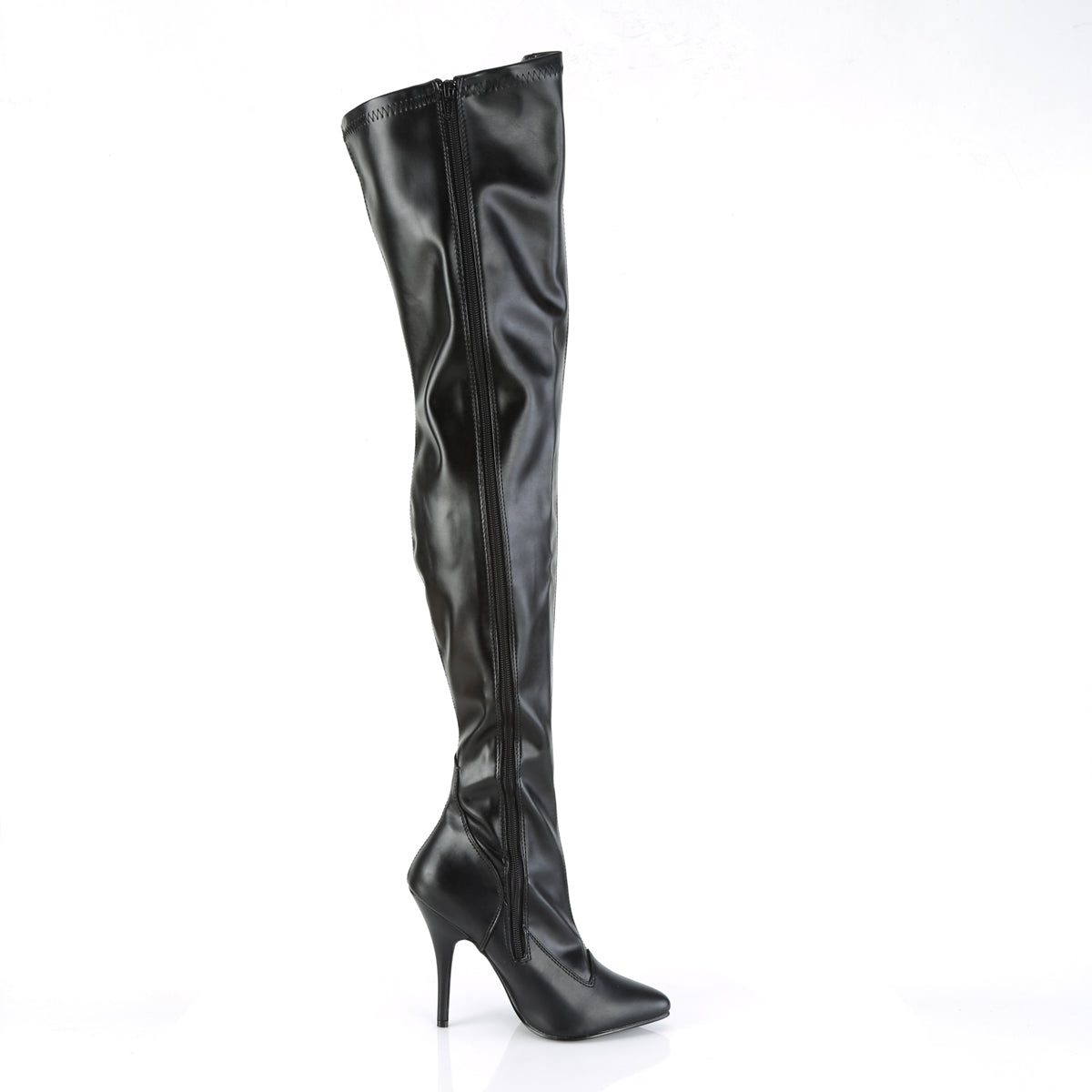 Pleaser Womens Boots. SEDUCE-3000 BLK Str Faux Leder