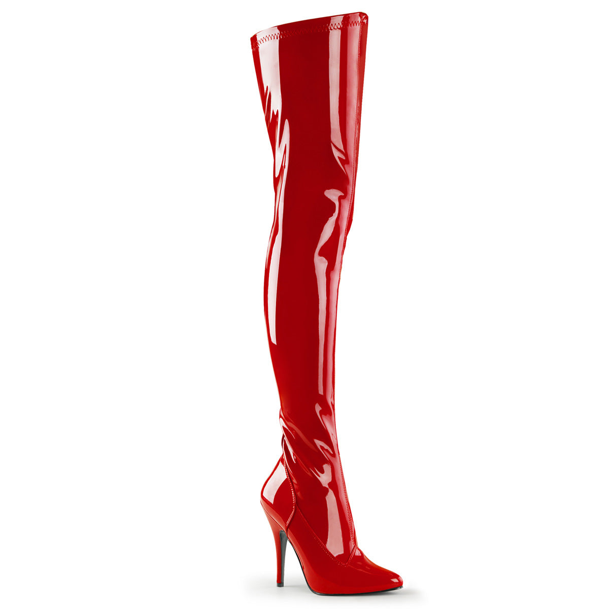 Pleaser Womens Boots. SEDUCE-3000 Red Str Pat