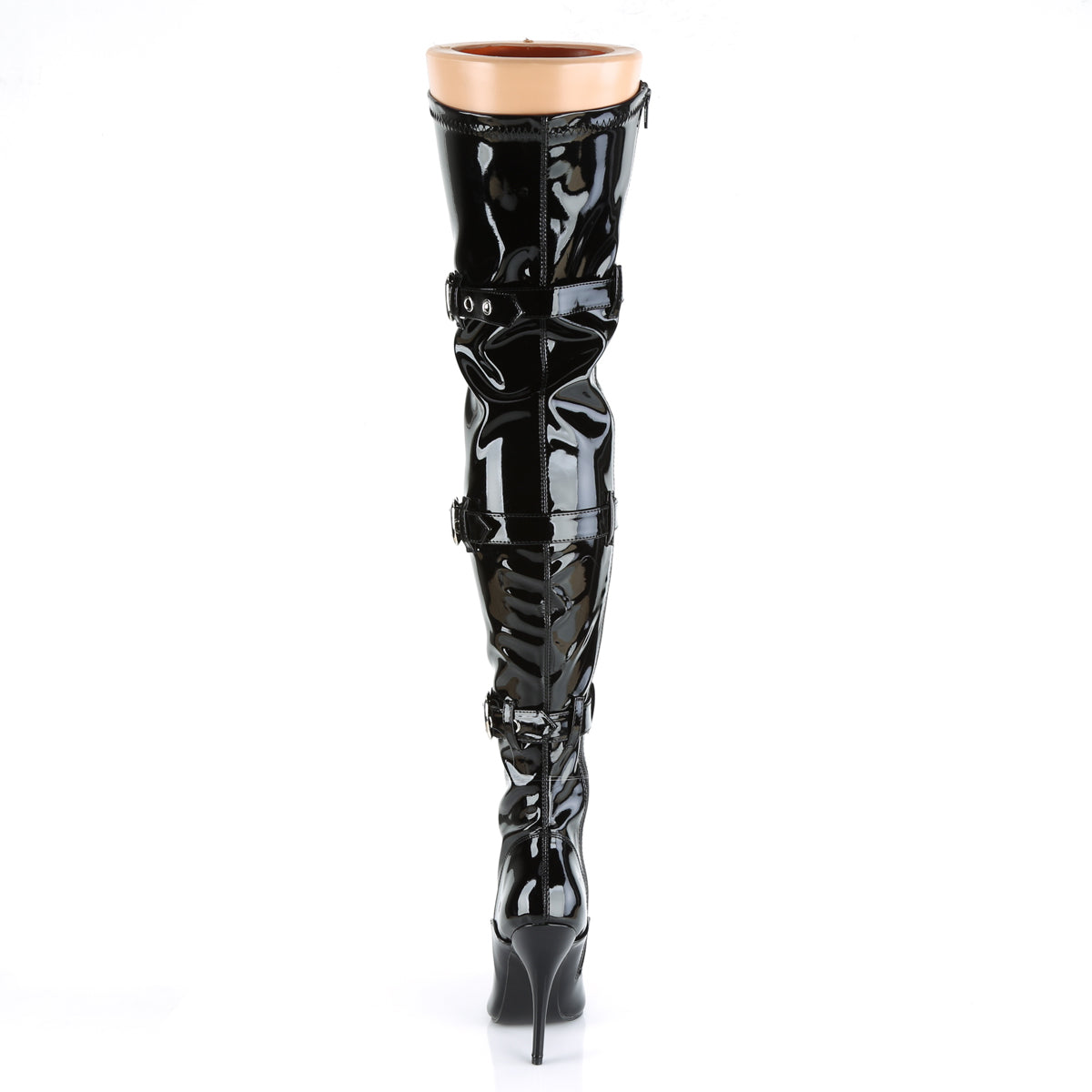 Pleaser Womens Boots. SEDUCE-3028 BLK Str Pat