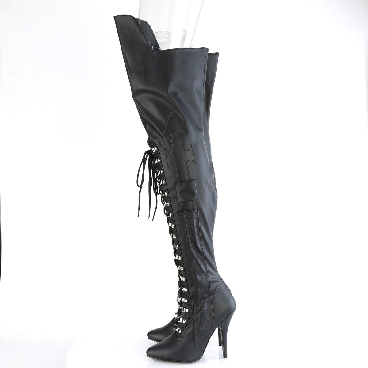 Pleaser  Stiefel SEDUCE-3082 BLK str. Kunstleder