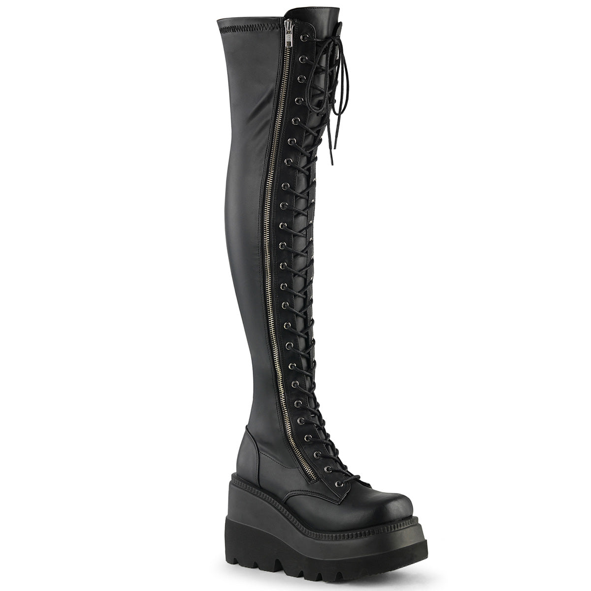 DemoniaCult  Boots SHAKER-374 Blk Str. Vegan Leather