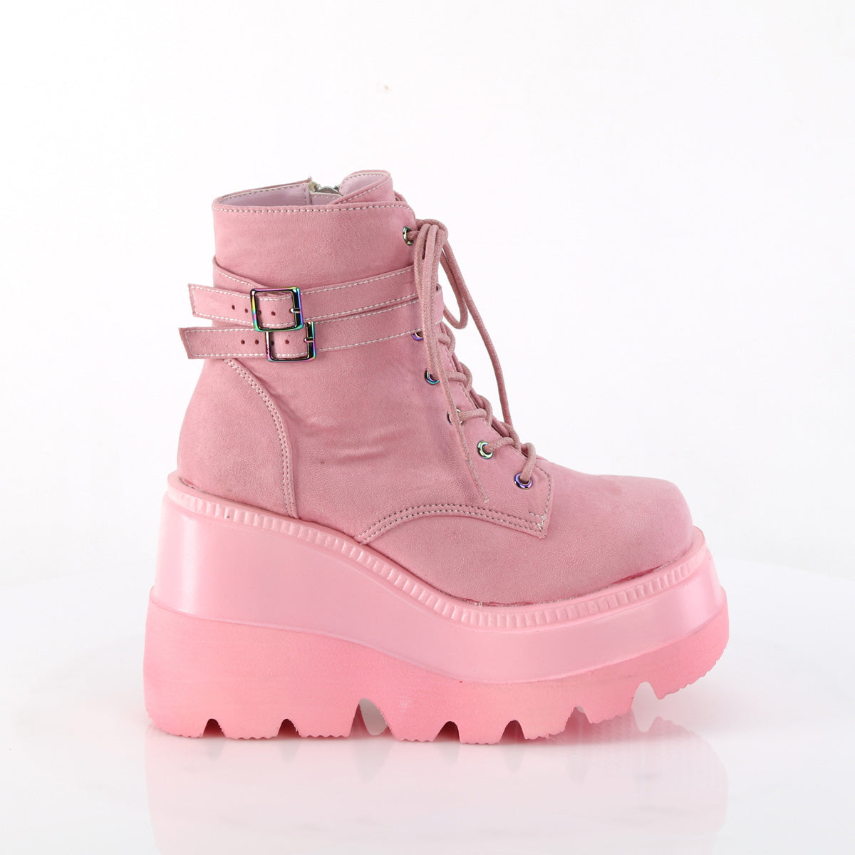 DemoniaCult  Stiefeletten SHAKER-52 B. Pink Vegan Wildleder