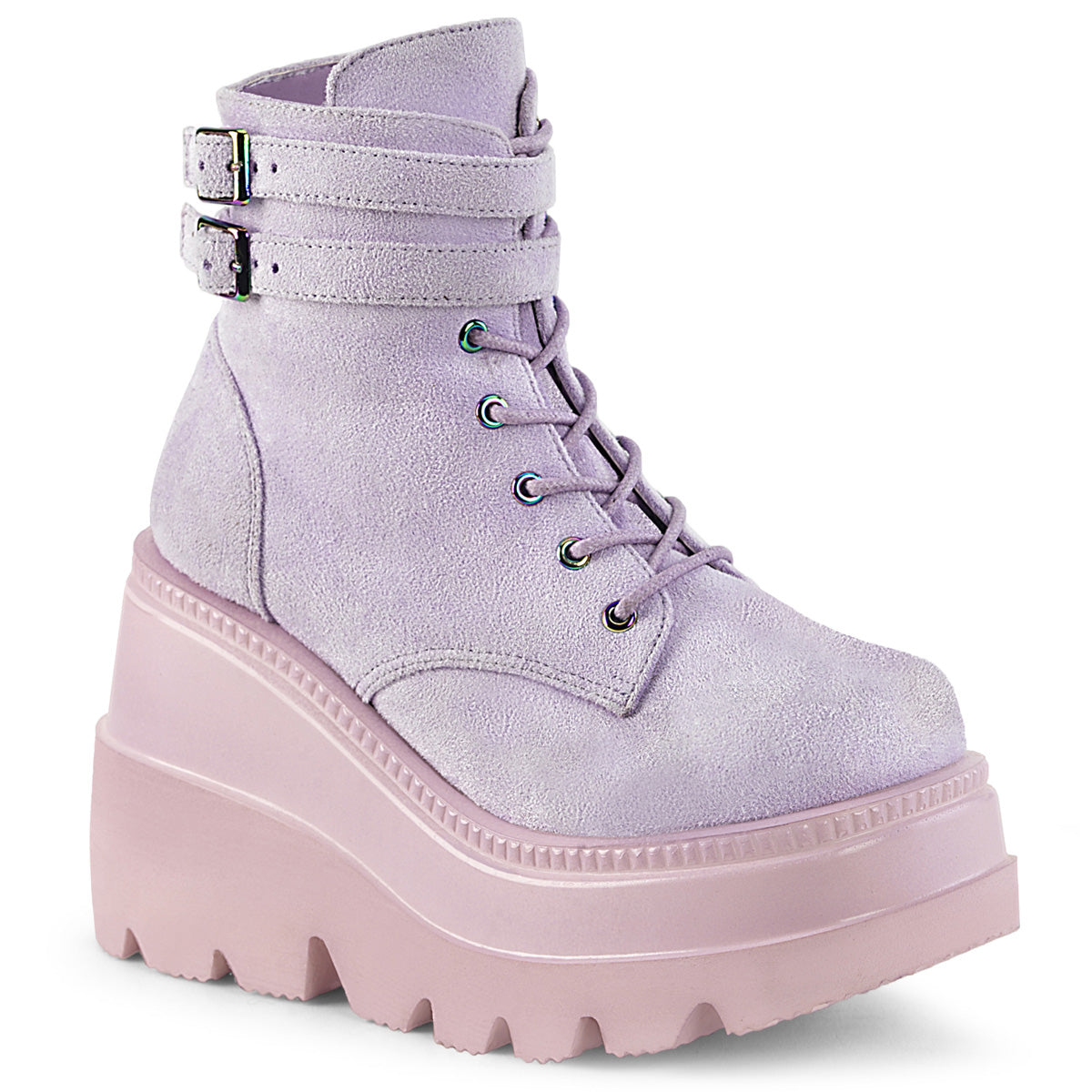 DemoniaCult  Stiefeletten SHAKER-52 Lavendel veganer Wildleder