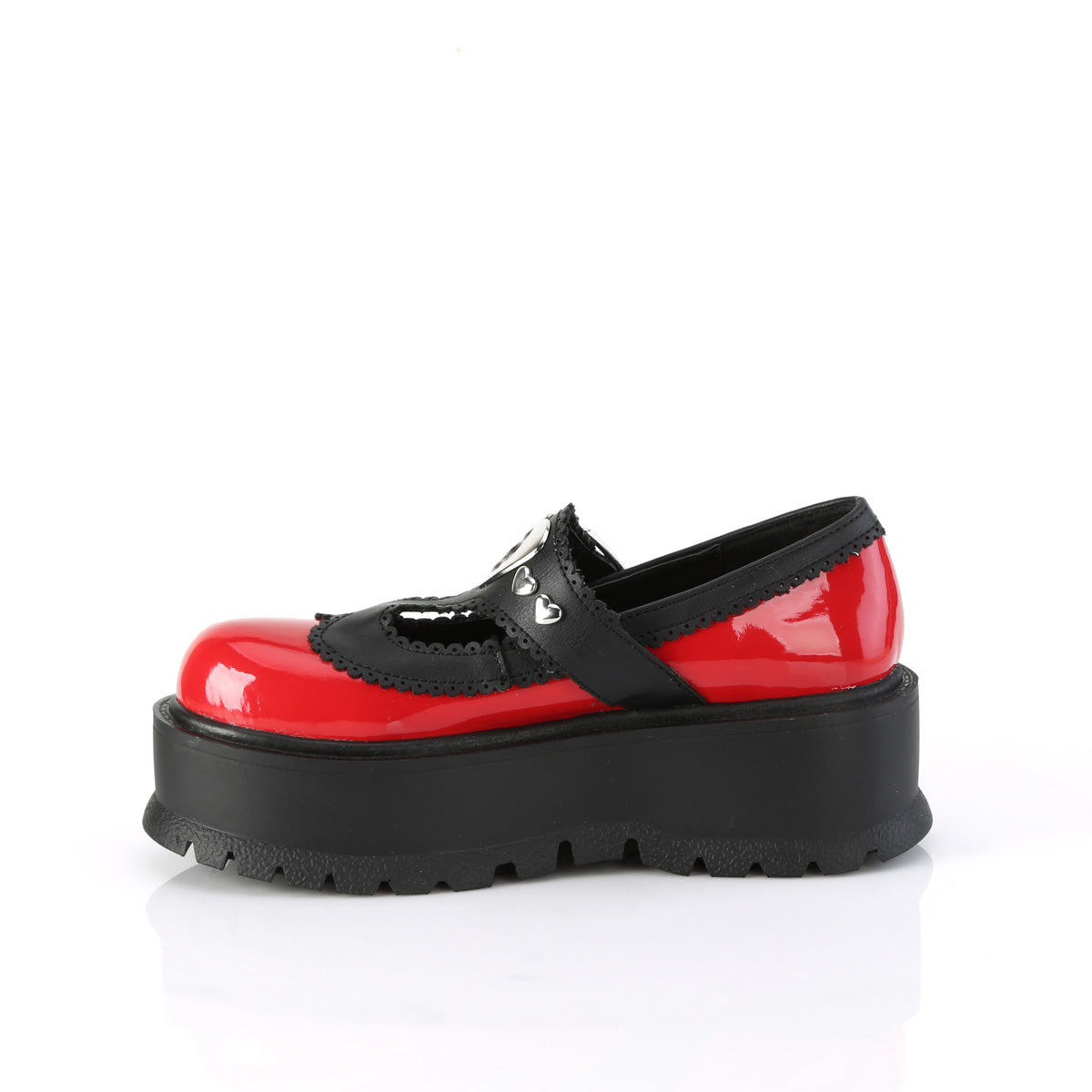 DemoniaCult   SLACKER-23 rotes Blk veganes Leder