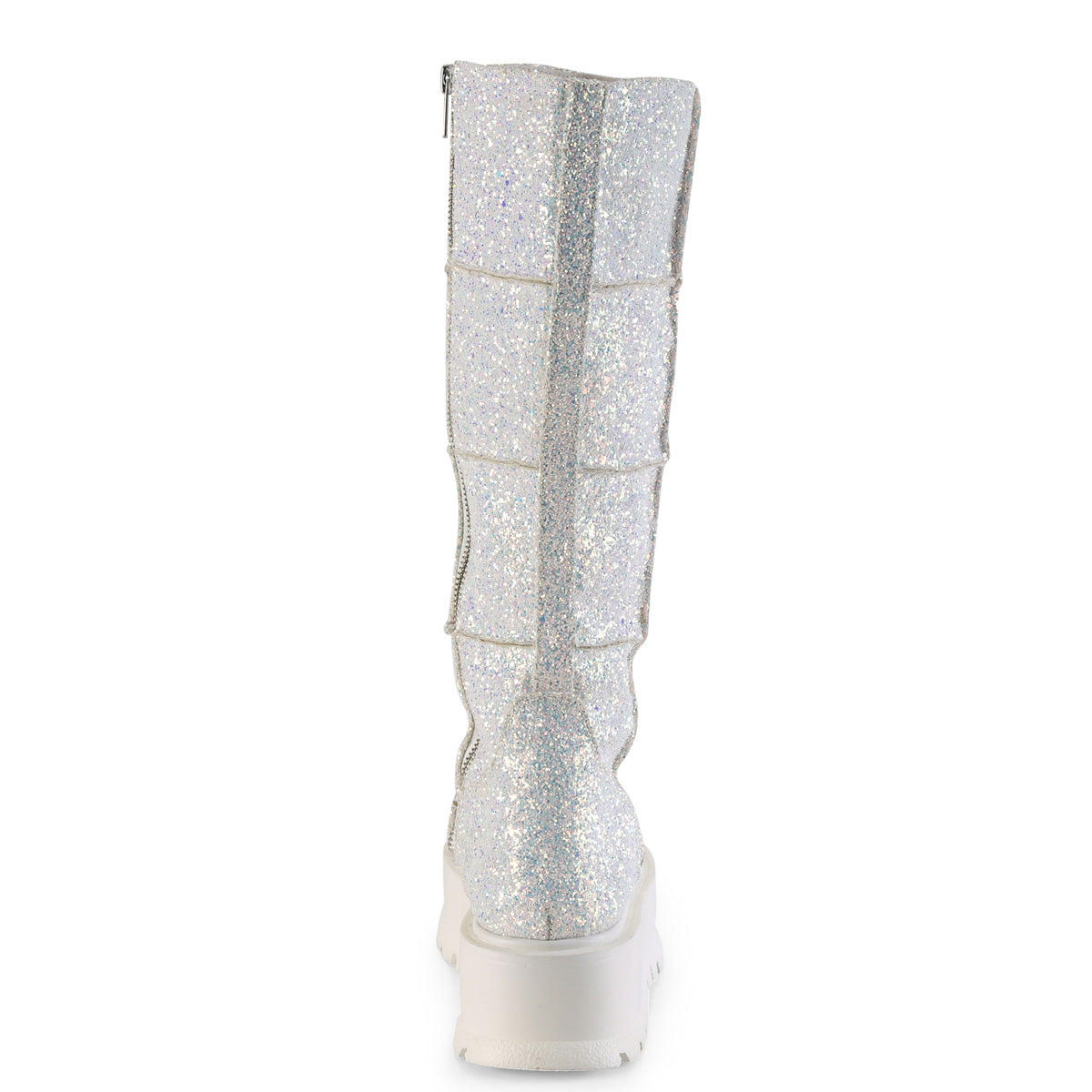 DemoniaCult Frauenstiefel SLACKER-230 WHT Multi Glitter