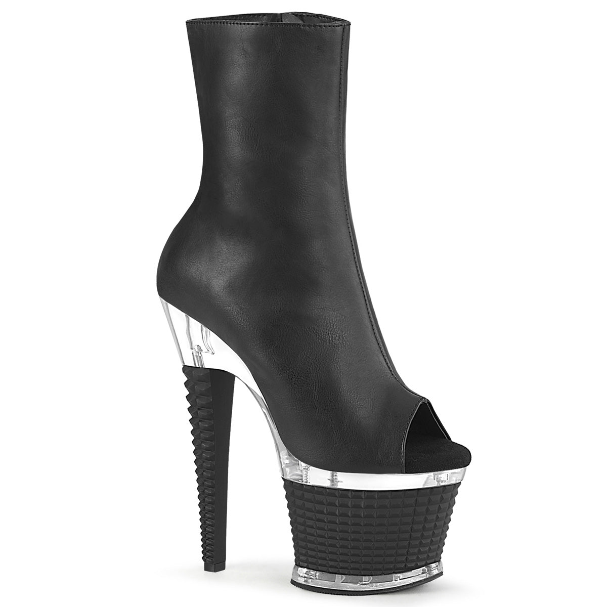 Pleaser  Ankle Boots SPECTATOR-1012 Blk Faux Leather/Clr-Blk Matte